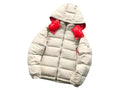 Moncler Poirier Down Jacket in White & Red